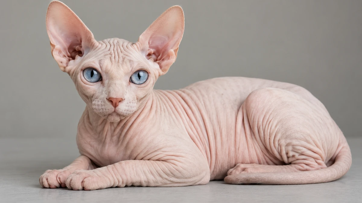 Sfenks Kedisi kedi — beyaz derili