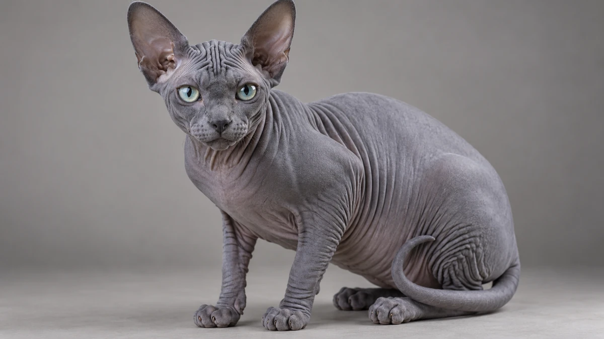 Sfenks Kedisi kedi — mavi derili