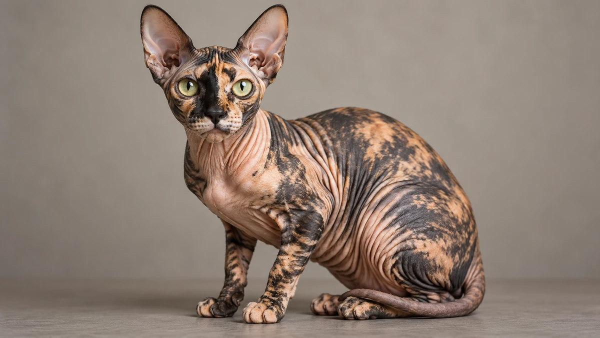 Sfenks Kedisi kedi — torti desenli deri